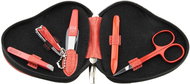KELLERMANN ladies manicure set 7771 MC RED red with crocodile skin pattern - Manicure Set