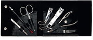KELLERMANN ladies manicure set 7843 MC N black with crocodile skin pattern - Manicure Set