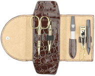 KELLERMANN ladies manicure 9209 FG with crocodile skin pattern brown - Manicure Set