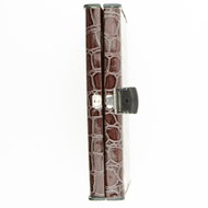 KELLERMANN manicure set 9264 P N with crocodile skin pattern brown - Manicure Set