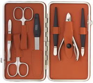 GÖSOL SOLINGEN ladies leather manicure MILANO 1609 orange - Manicure Set