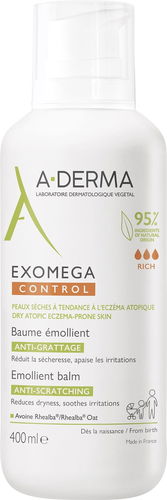 A-DERMA Exomega Control Emolienční balzám pro suchou kůži se sklonem k atopii 400 ml - Tělový krém - Hlavní obrázek