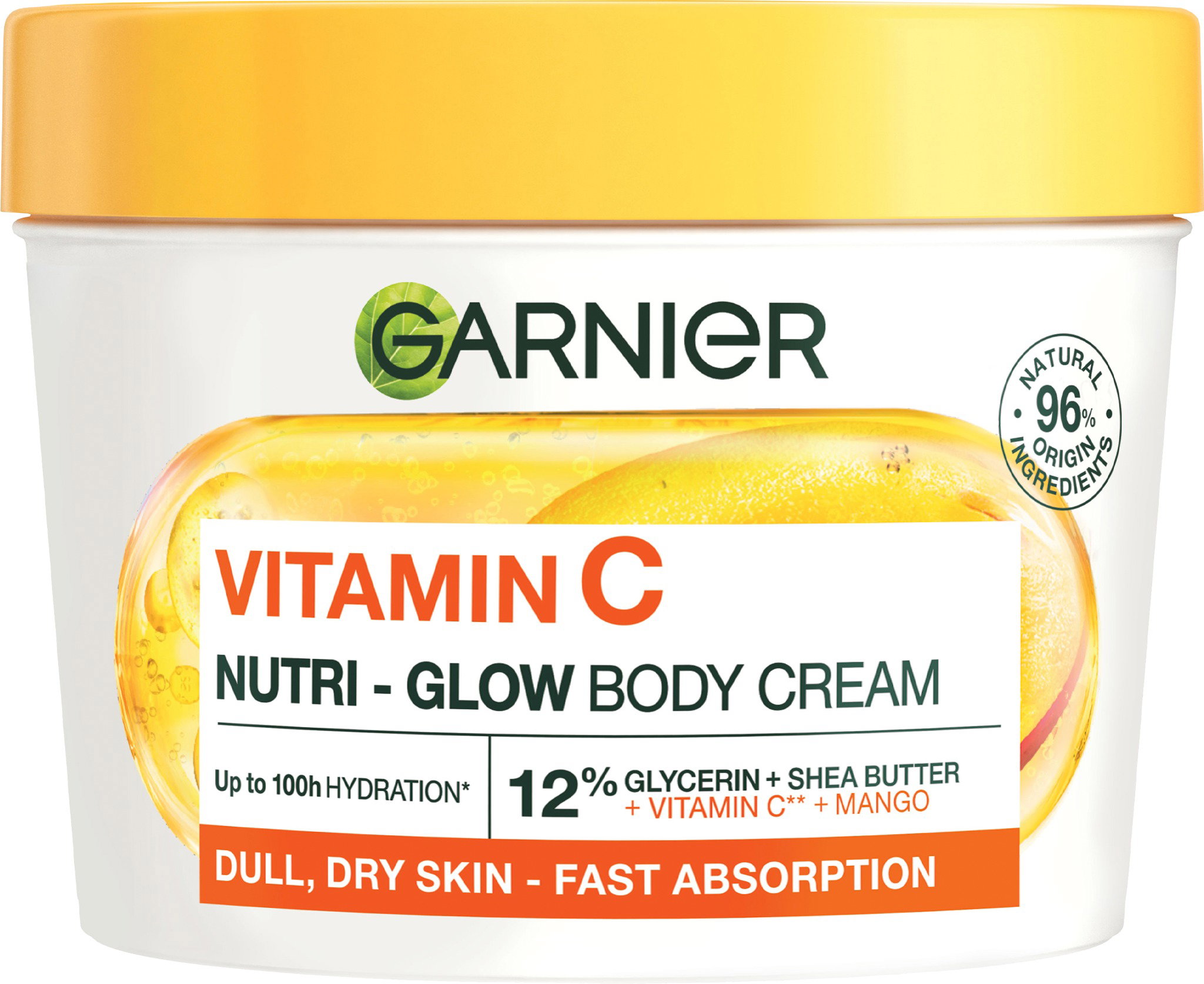 GARNIER Body Food Glow Cream Mango + Vitamin C, 380 ml