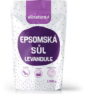 Allnature Epsomská sůl Levandule 1 kg - Sůl do koupele