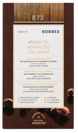 KORRES Argan Oil Advanced colourant 8.73 Golden Caramel - Hair Dye