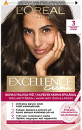ĽORÉAL PARIS Excellence 3 Tmavě Hnědá, 72 ml + 48 ml + 12 ml + 60 ml - Hair Dye
