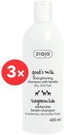 ZIAJA Goat Milk - Shampoo with Keratin 3 × 400ml - Shampoo