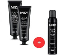 DANDY Black Gel 2 x 150 ml + DANDY Extra Dry Fixing Hair Spray 300 ml - Sada