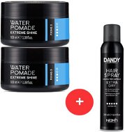 DANDY Extreme Shine Water Pomade 2 x 100 ml + DANDY Extra Dry Fixing Hair Spray 300 ml - Sada