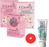 FOAMIE Hibiskiss Shampoo Set shampoo + conditioner + sponge for washing + hand gel - Cosmetic Set