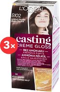 ĽORÉAL CASTING Creme Gloss 510 Ľadová mocha 3 × 180 ml - Farba na vlasy