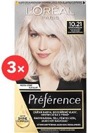 ĽORÉAL PARIS Préférence 10.21 Stockholm Light Pearl Blonde 3 × - Hair Dye
