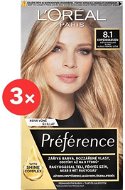 ĽORÉAL PARIS Préférence 8.1 Copenhaguen Light Ash Blonde 3 × - Hair Dye