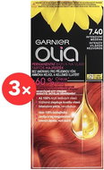 GARNIER Olia 7.40 Intensive Copper, 3× 50ml - Hair Dye