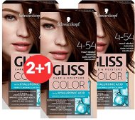 SCHWARZKOPF GLISS COLOR 4-54 Tmavý medený mahagón 3× 60 ml - Farba na vlasy
