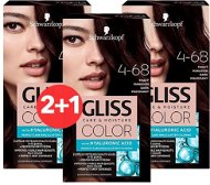 SCHWARZKOPF GLISS COLOR 4-68 Dark Mahogany 3 x 60ml - Hair Dye