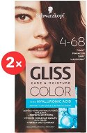 SCHWARZKOPF GLISS COLOR 4-68 Dark Mahogany 2 × 60ml - Hair Dye