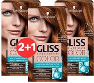 SCHWARZKOPF GLISS COLOR 7-7 Medený tmavo plavý 3× 60 ml - Farba na vlasy