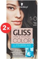 SCHWARZKOPF GLISS COLOUR 1-0 Black 2 × 60ml - Hair Dye