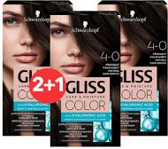 SCHWARZKOPF GLISS COLOR 4-0 Natural Dark Brown 3 x 60ml - Hair Dye