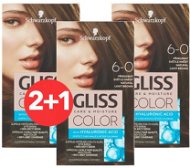SCHWARZKOPF GLISS COLOR 6-0 Natural Light Brown 3 x 60ml - Hair Dye