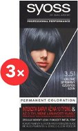 SYOSS Color 3-51 Uhľovo strieborný 3× 50 ml - Farba na vlasy