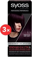 SYOSS Color 3-3 Dark Purple 3 × 50ml - Hair Dye