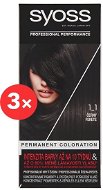 SYOSS Color 1-1 Čierny 3× 50 ml - Farba na vlasy