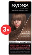 SYOSS Color 7-53, tmavoperleťovo-plavý, 3× 50 ml - Farba na vlasy