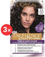 ĽORÉAL PARIS Excellence Cool Creme 3.11 Ultra popolavá tmavá hnedá  3× - Farba na vlasy