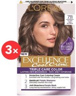 ĽORÉAL PARIS Excellence Cool Creme 7.11 Ultra ash blonde 3 × - Hair Dye
