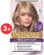 ĽORÉAL PARIS Excellence Cool Creme 8.11 Ultra popolavá svetlá blond 3× - Farba na vlasy