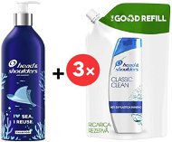 HEAD & SHOULDERS Šampón Classic Clean Proti lupinám 430 ml + Good Refill 3× 480 ml - Šampón
