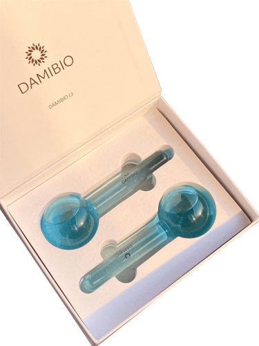 DAMIBIO Ice Globes Mint floral water in a gift box - Face Roller - Main image