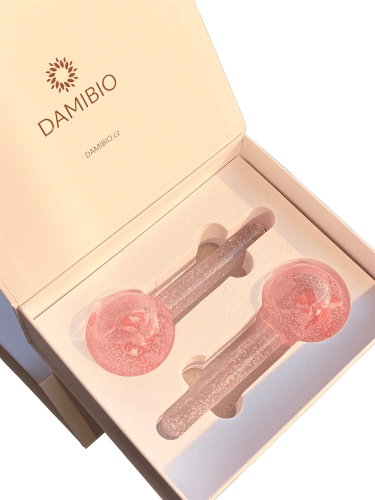 DAMIBIO Ice Globes Pink essence in a gift box - Face Roller - Main image