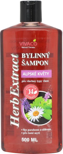 VIVACO Herb Extract Herbal Shampoo Alpine Flowers 500 ml - Shampoo - Main image