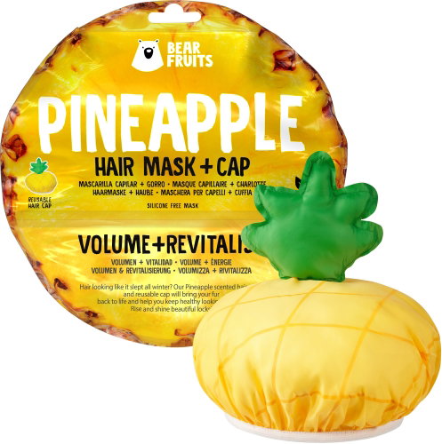 BEAR FRUITS Vlasová maska s čepicí Pineapple detox revitalise 200ml - Hair Mask - Main image