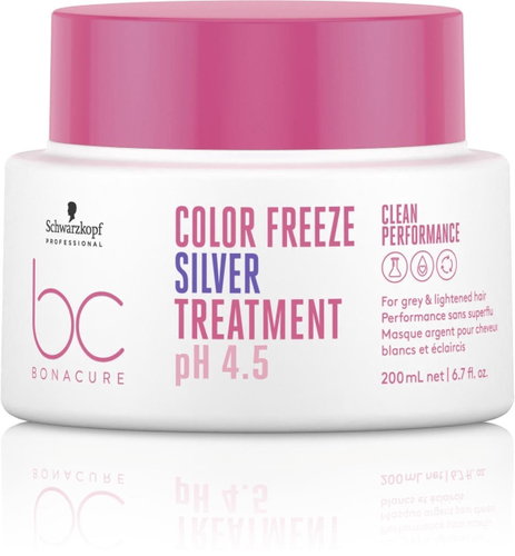 SCHWARZKOPF Professional BC Bonacure Clean Balance Color Freeze Curl ezüst reflexekkel 200 ml - Hajmaszk - Fő fotó