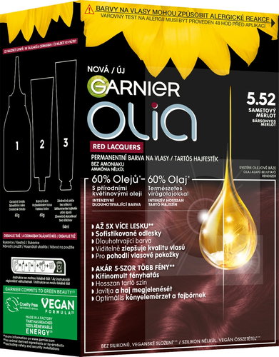 GARNIER Olia tartós hajfesték 5.52 BÁRSONYOS MERLOT, 60+60+54ml Fő fotó GARNIER Olia tartós hajfesték 5.52 BÁRSONYOS MERLOT, 60+60+54ml - Hajfesték - Fő fotó
