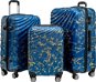 ROWEX Odolný cestovný kufor Pulse, modrý žíhaný, súprava 3 ks (40 l, 66 l, 109 l) - Sada kufrov