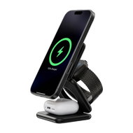 Kuxiu X40Q Qi2 Certified 3-in-1 MagSafe Foldable Charging Stand - Black - Wireless Charger
