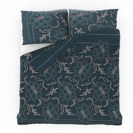 Qualitex Satin French bed linen LUXURY COLLECTION, 240 × 200, 70 × 90 cm MOYA green - Bed Linen