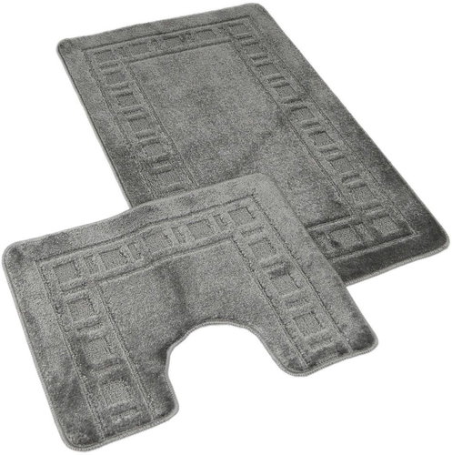 Kvalitex Bathroom and toilet mat 60 × 100, 50 × 60 cm frame grey - Bath Mat - Main image