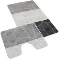Kvalitex Bathroom and toilet mat 60 × 100, 50 × 60 cm geometry grey - Bath Mat