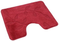 Kvalitex toilet mat 50 × 60 cm leaves burgundy - Toilet Mat