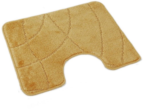 Kvalitex toilet seat 50 × 60 cm labyrinth gold - Toilet Mat - Main image