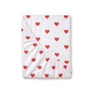 Kvalitex Bavlněné napínací prostěradlo Srdíčka červená - Bedsheet