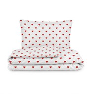 Kvalitex Bavlněné povlečení renforcé 1+1, Srdíčka červená - Bed Linen