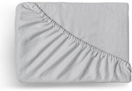 Kvalitex Flannel stretch sheet 80 × 200 cm, light grey - Bedsheet