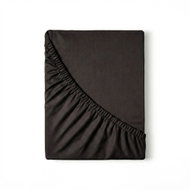Kvalitex Satin sheet with elastic 90 × 200 cm black - Bedsheet